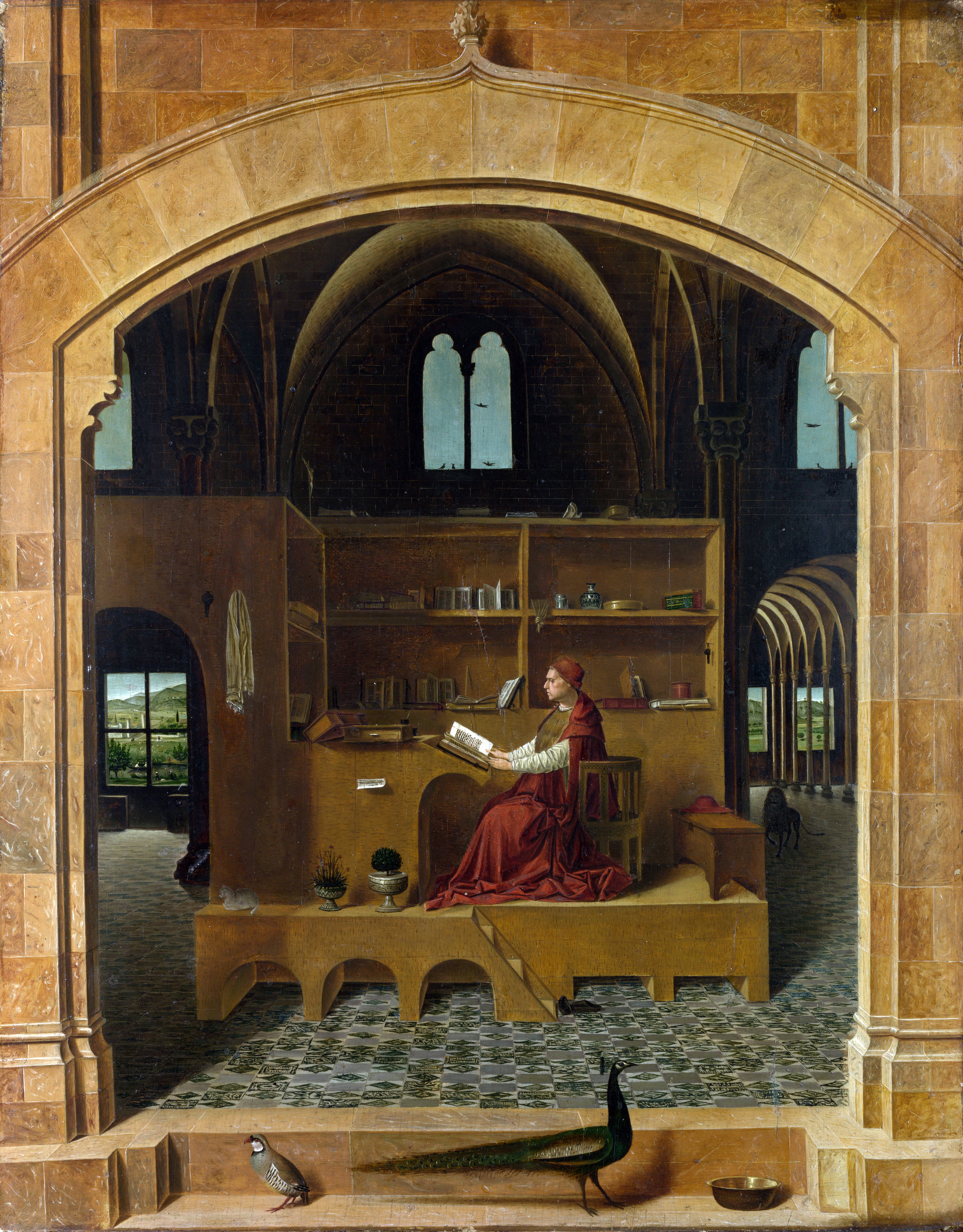 Saint Jerome in His Study by Antonello da Messina used as a spatial design reference