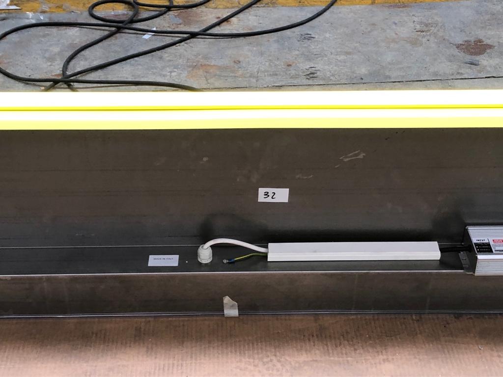 Electrical connections and testing detail during pre-assembly of an H&M Move display unit