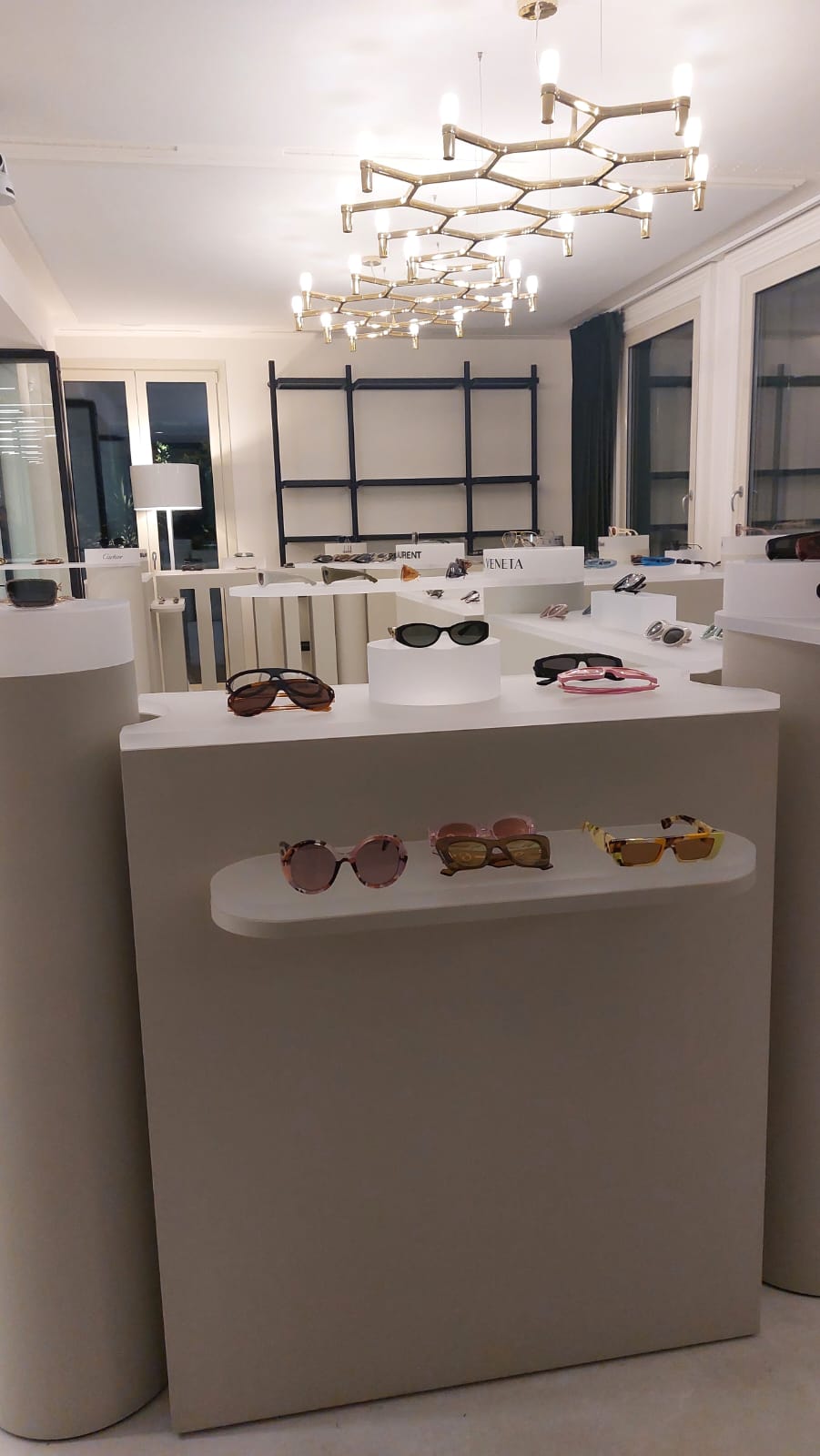 Kering Eyewear showroom display prepared for international rollout and installation