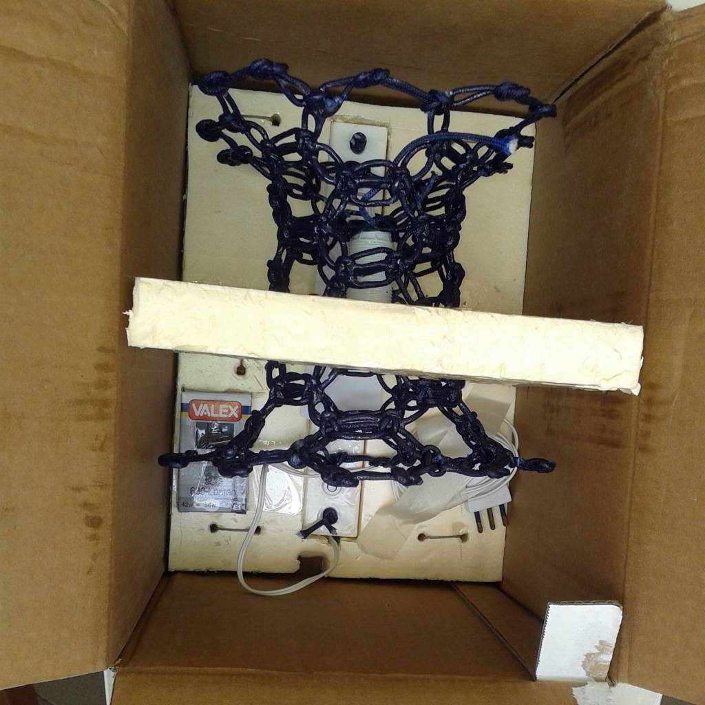 RAFF Knotlight prototype secured inside protective packaging for transport